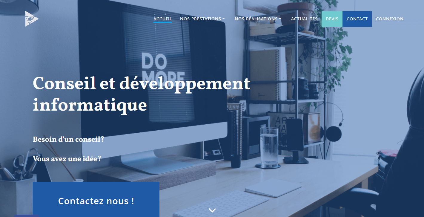 Image d'accueil du site CDI45 après changement