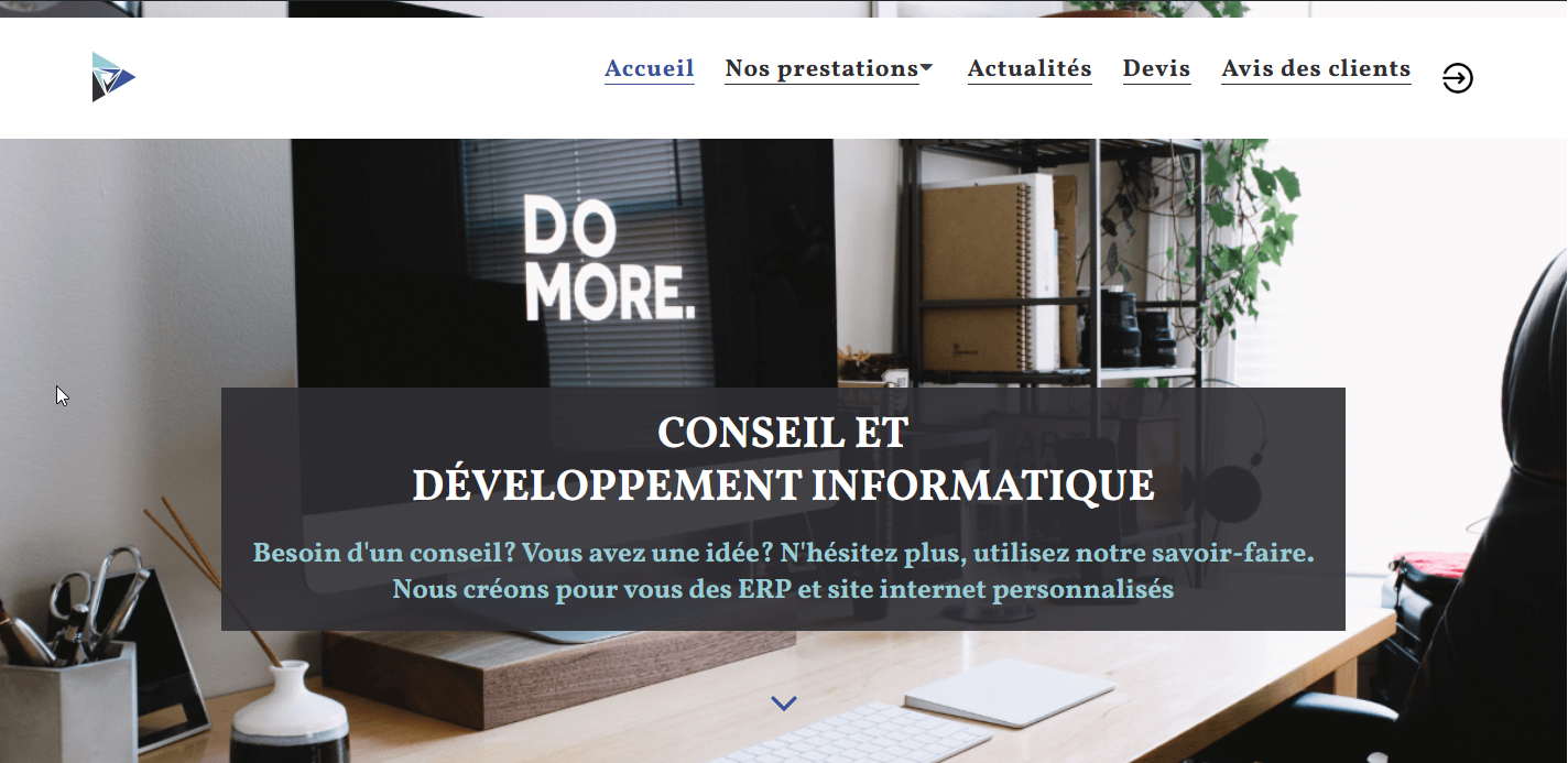 Image d'accueil du site CDI45 avant changement