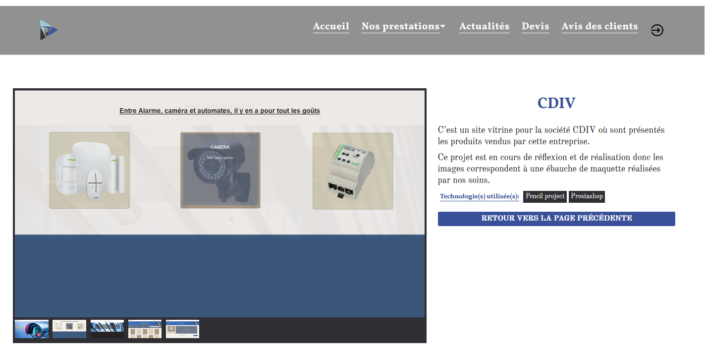 Présentation d'une réalisation avant refonte