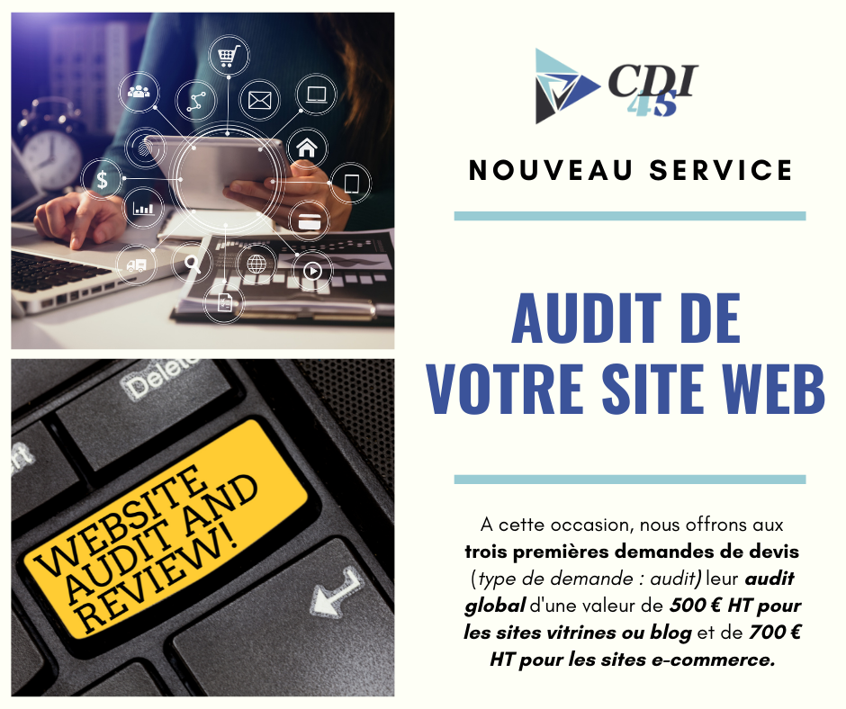 nouveau service CDI45 - audit de site web